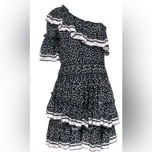 Love Sam ruffled tiered one shoulder dress